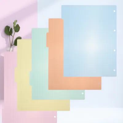 Tab Divider A4 - 10 ชิ้น แผ่นคั่นเอกสารพลาสติกมืออาชีพ หลากสี สำหรับแฟ้ม A4
