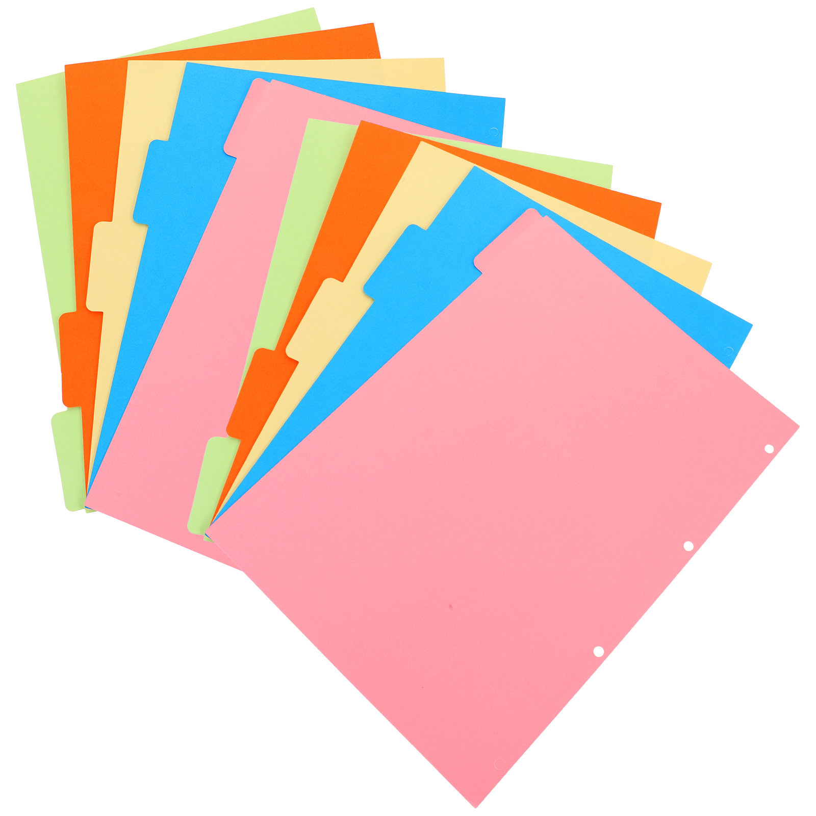 Tab Divider A4 - 2 ชุด แผ่นแบ่งหน้าสี 4 รู ขนาด