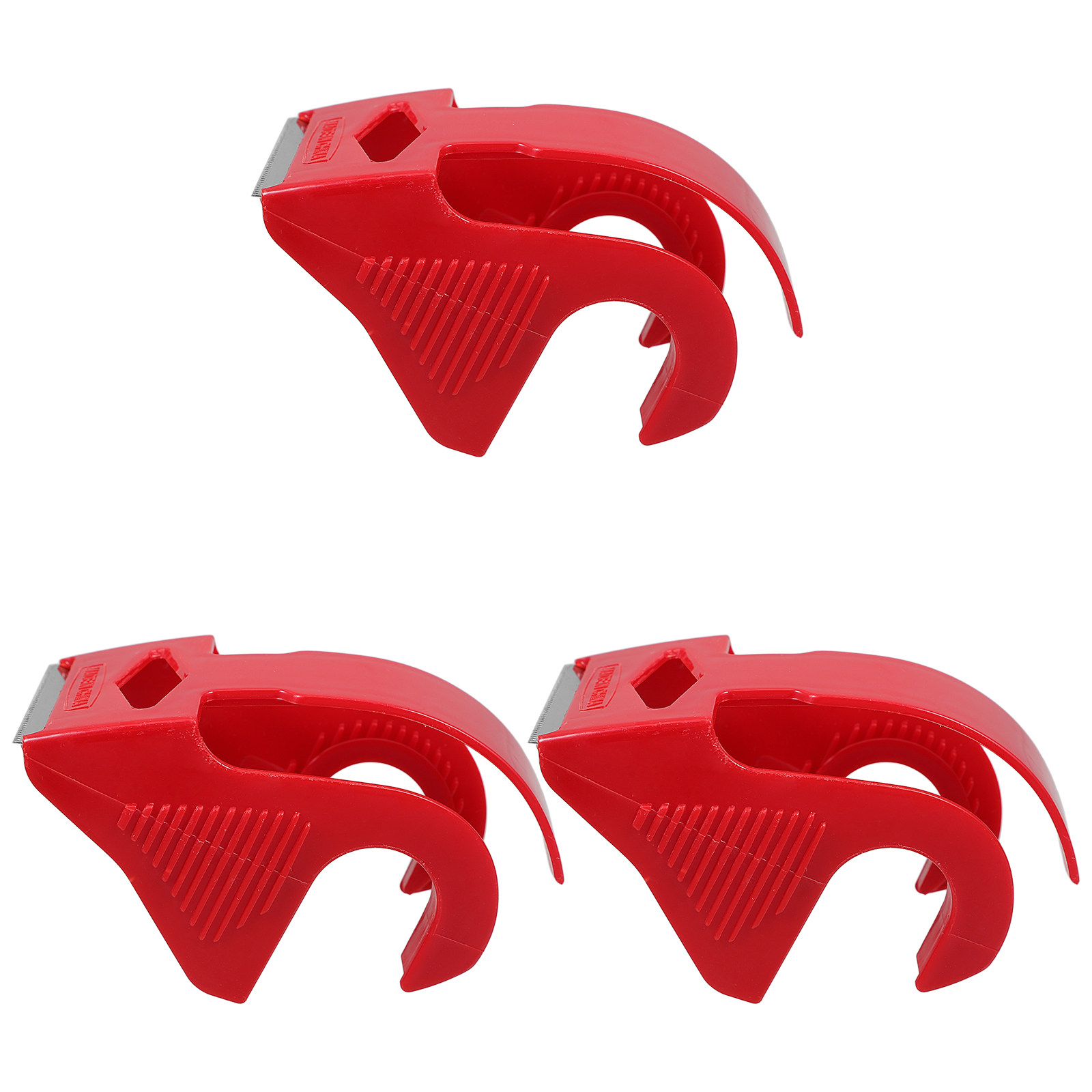 Tape Dispenser Weighted - 3 ชิ้น เครื่องตัดเทปบรรจุภัณฑ์แบบมีน้ำหนักปรับได้ ขนาดเล็ก สำหรับงานหนัก ตัดเทปบรรจุภัณฑ์แบบมือถือ
