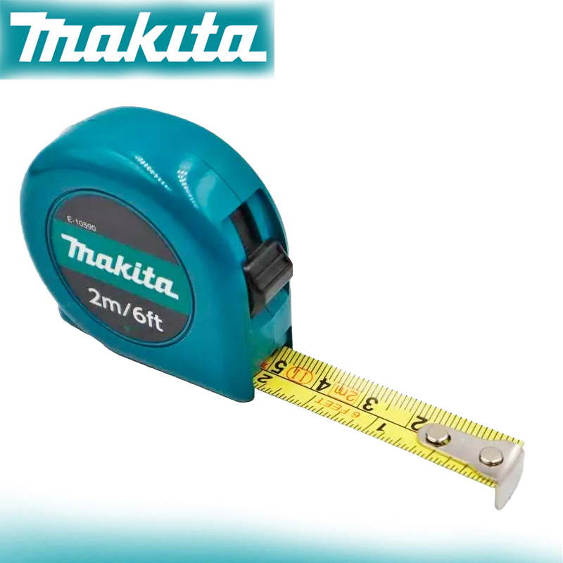 Tape Dispenser Weighted - Makita E-10590 เทปวัด 2M การเคลือบเพิ่มประสิทธิภาพความทนทานของป้องกันเครื่องมือวัดขนาดกะทัดรัด