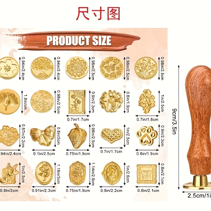 ชุดตราประทับขี้ผึ้ง 21 ชิ้น พร - Wax Seal Stamp Set บทวิจารณ์และราคา