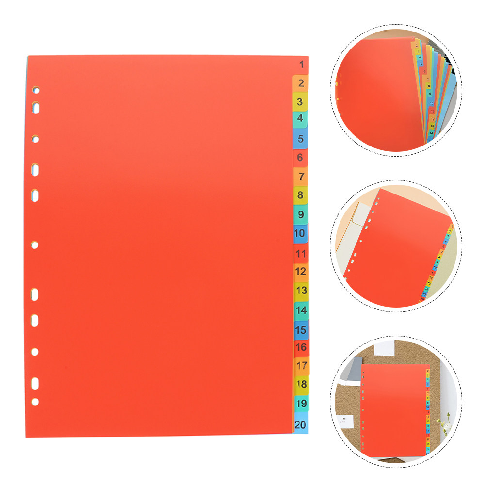 2 ชุด แผ่นคั่นหน้าพลาสติกสำหรั - Tab Divider A4 บทวิจารณ์และราคา