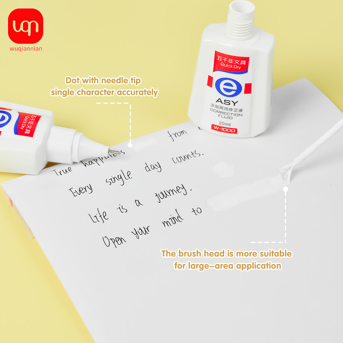 น้ำยาแก้ไขแบบแห้งเร็ว WQN ขนาด - Correction Pen Fine บทวิจารณ์และราคา