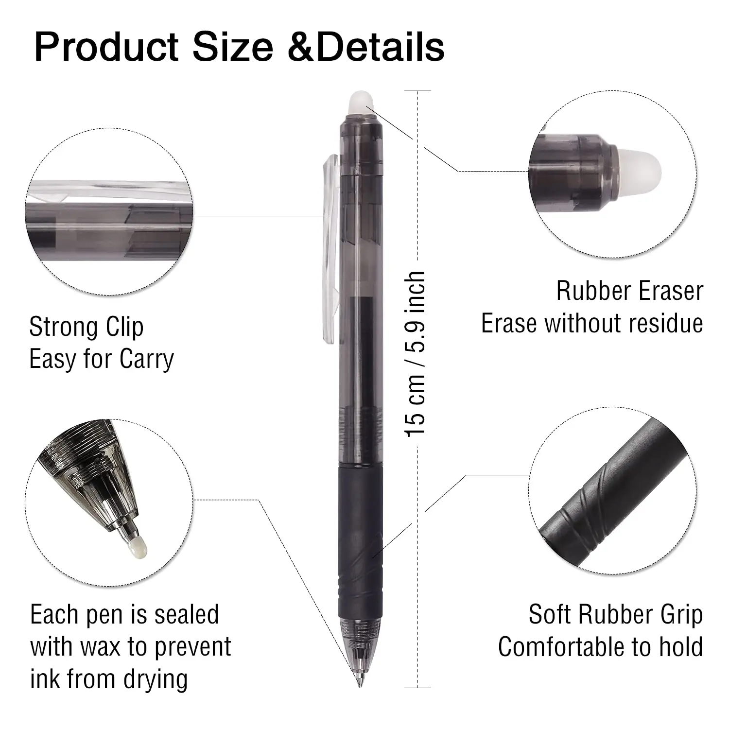 8 สี 0.7mm Magic Retractable E - Pilot Pen Frixion บทวิจารณ์และราคา