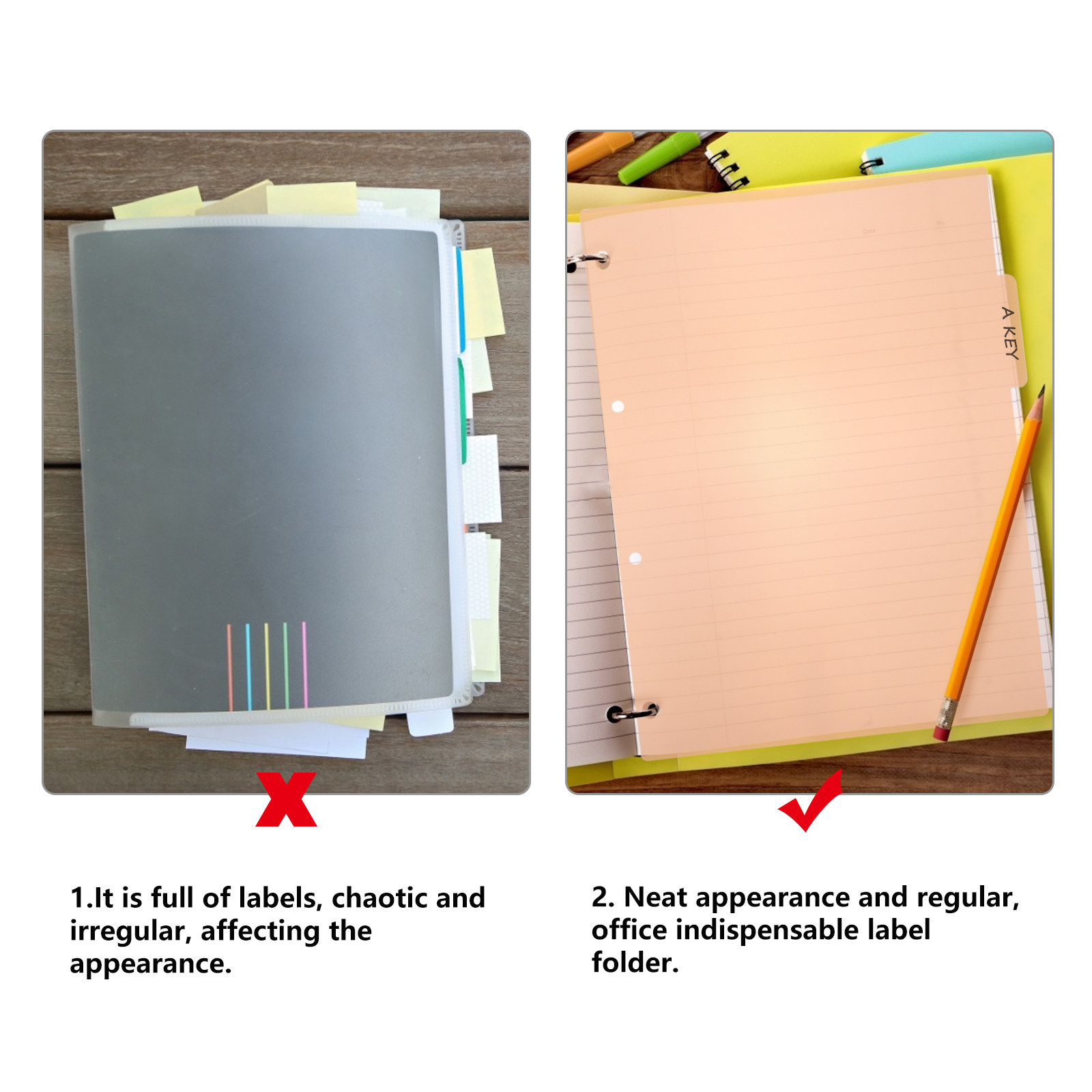 10 ชิ้น แผ่นคั่นเอกสารพลาสติกม - Tab Divider A4 บทวิจารณ์และราคา